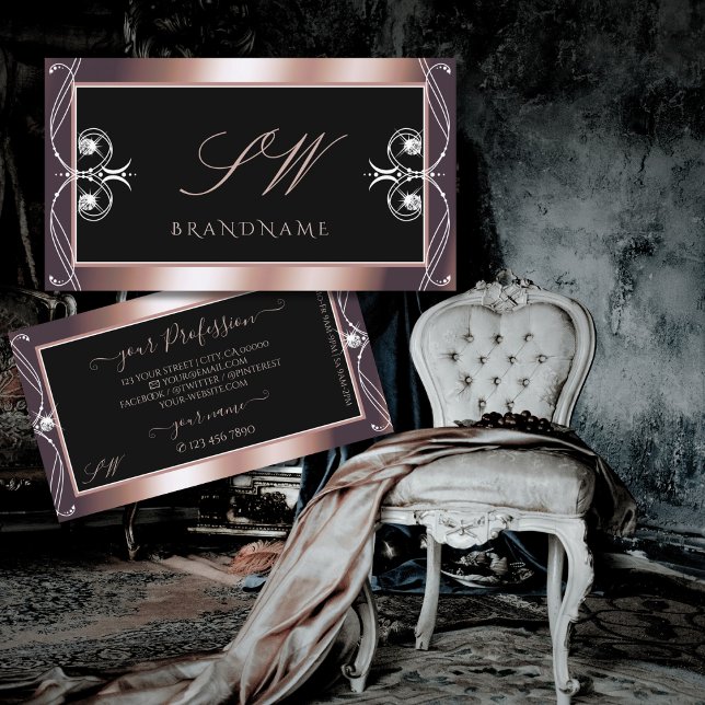 Golden Sparkle Jewels Originals für luxuriöse Blac Visitenkarte (Von Creator hochgeladen)