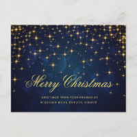 Golden Sparkle Weihnachtssterne Firmenbegrüßung