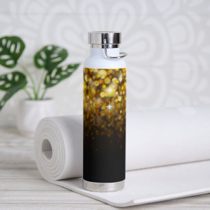 Golden Sparkling Bokeh Stars Beautiful Trinkflasche