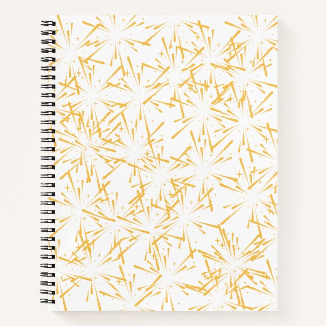 Golden Sparks Spiral Notebook Notizbuch (Vorderseite)