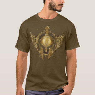Golden Spartan Helmet Symbol Warrior Gladiator Gy T-Shirt