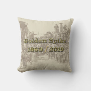 Golden Spike Transcontinental Eisenbahn Sesquincen Kissen
