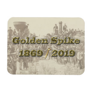 Golden Spike Transcontinental Eisenbahn Sesquincen Magnet