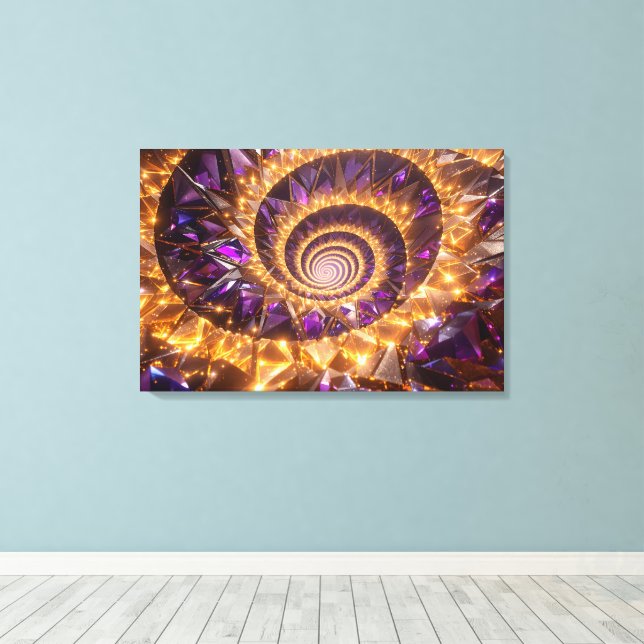 Golden Spiral Dreamscape Leinwanddruck (Insitu (Holzboden))