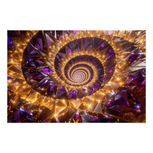 Golden Spiral Dreamscape Poster