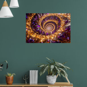 Golden Spiral Dreamscape Poster