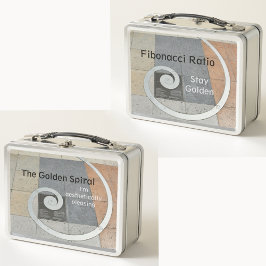 Golden Spiral Fibonacci Ratio Metall Brotdose