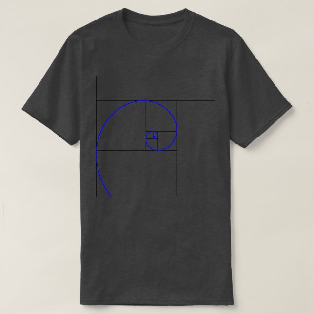 Golden Spiral Fibonacci Spiral 1 T-Shirt (Design vorne)