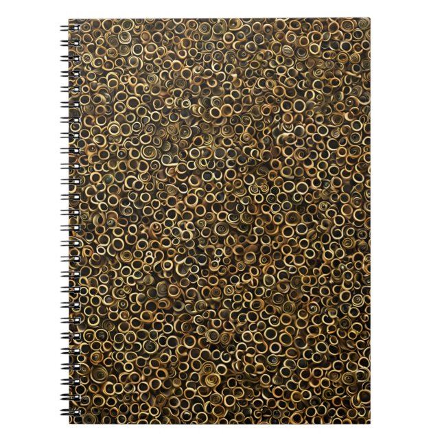 Golden Spiral Notebook - Metallisches Muster Notizblock (Vorderseite)
