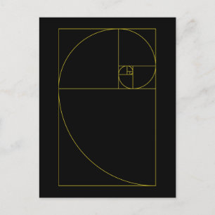 Golden Spiral Sacred Geometry Postkarte