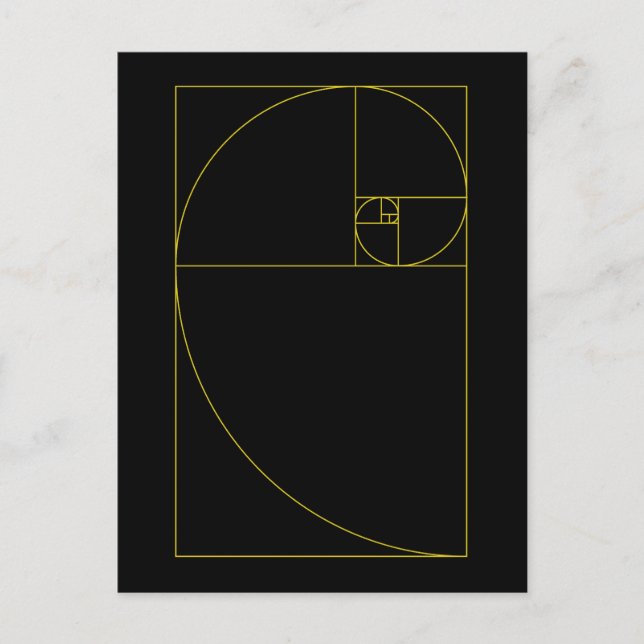 Golden Spiral Sacred Geometry Postkarte (Vorderseite)
