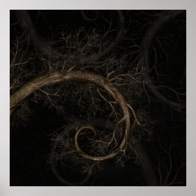 Golden Spiral Tree #1 Poster (Vorne)