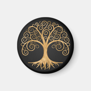 Golden Spiral Tree of Life Magnet
