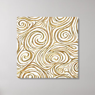 Golden Spirals Elegante Leinwanddruck