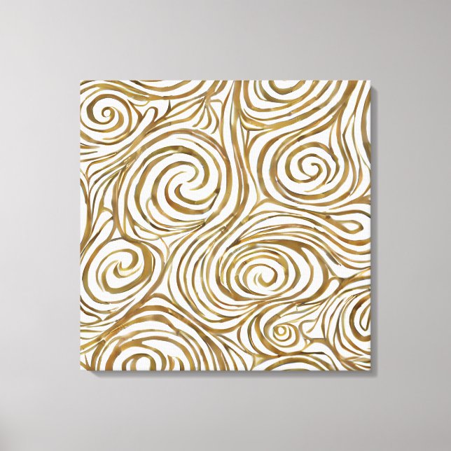 Golden Spirals Elegante Leinwanddruck (Vorderseite)