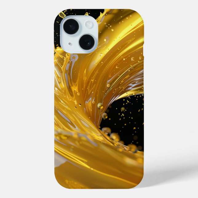 Golden Splash Dynamics Hülle für iPhone (Rückseite)