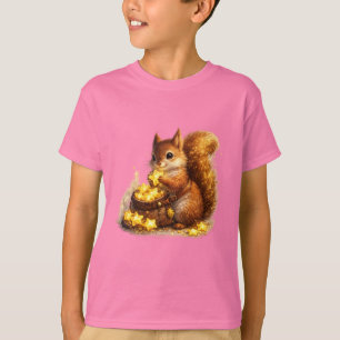 Golden Star Collector Squirrel T-Shirt Überfluss
