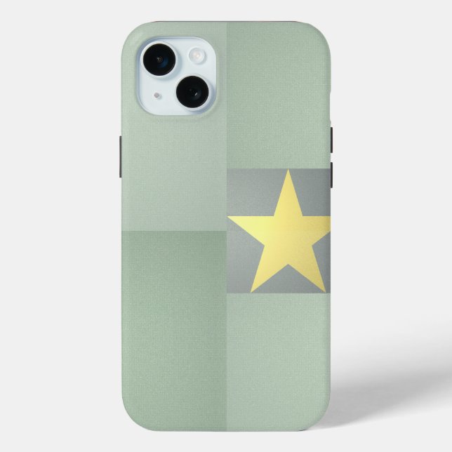 Golden Star Excellence Elegante Textured Sage Gree Case-Mate iPhone Hülle (Rückseite)