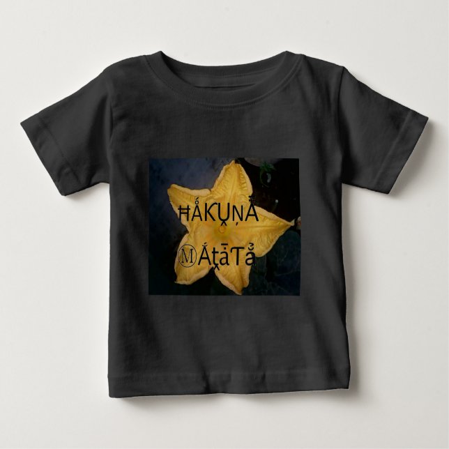 Golden Star Hakuna Matata Kunstdruckerei Baby T-shirt (Vorderseite)