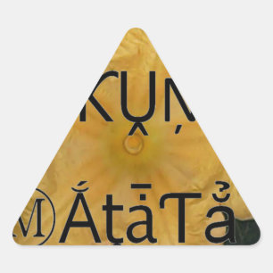 Golden Star Hakuna Matata Kunstdruckerei Dreieckiger Aufkleber