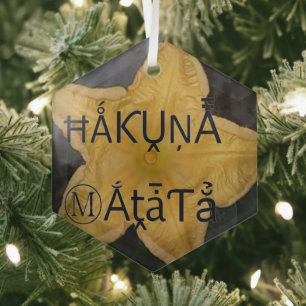 Golden Star Hakuna Matata Kunstdruckerei Ornament Aus Glas
