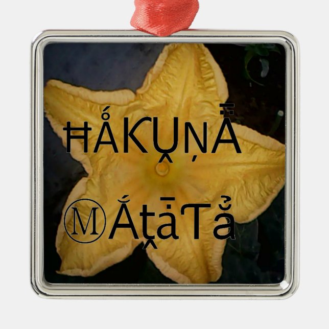 Golden Star Hakuna Matata Kunstdruckerei Ornament Aus Metall (Vorne)