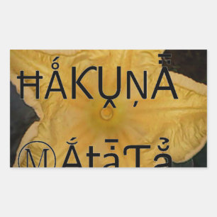 Golden Star Hakuna Matata Kunstdruckerei Rechteckiger Aufkleber