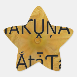 Golden Star Hakuna Matata Kunstdruckerei Stern-Aufkleber