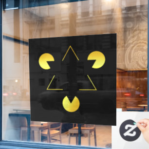 Golden Star-Illusion Fensteraufkleber