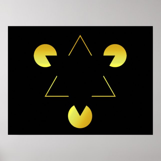 Golden Star-Illusion Poster (Vorne)