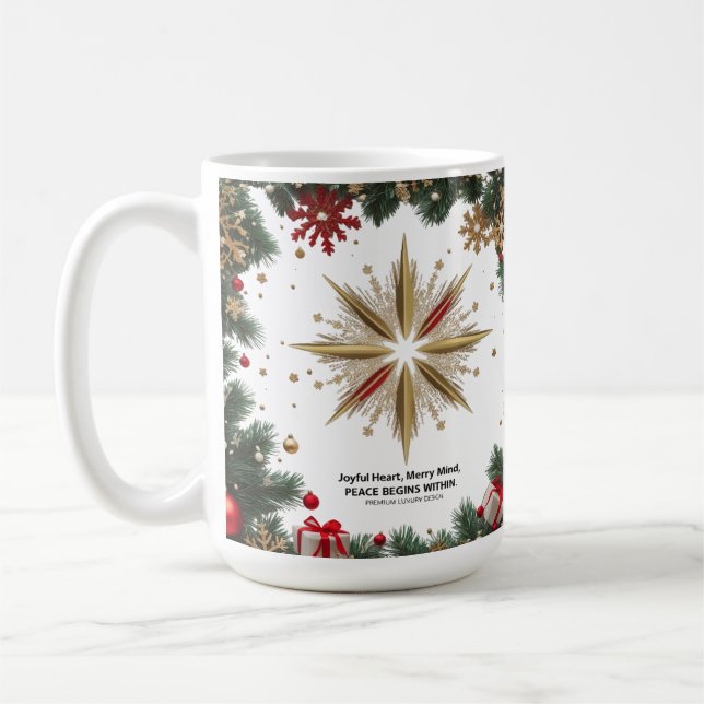 Golden Star Joyful Merry Mind Classic Mug 15 oz  Kaffeetasse (Links)