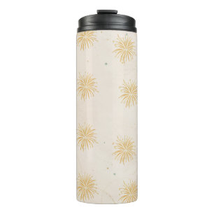 Golden Starburst Blooms Thermosbecher