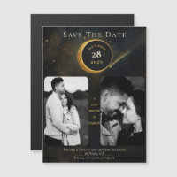Golden Stardust Eclipse Celestial Save the Date