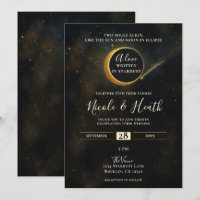 Golden Stardust Eclipse Celestial Wedding