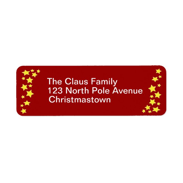 Golden Stars Address Labels (Vorne)