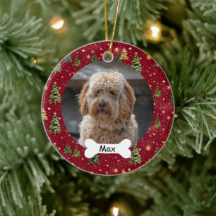Golden Stars Custom Pet Puppy Dog Foto Keramik Ornament