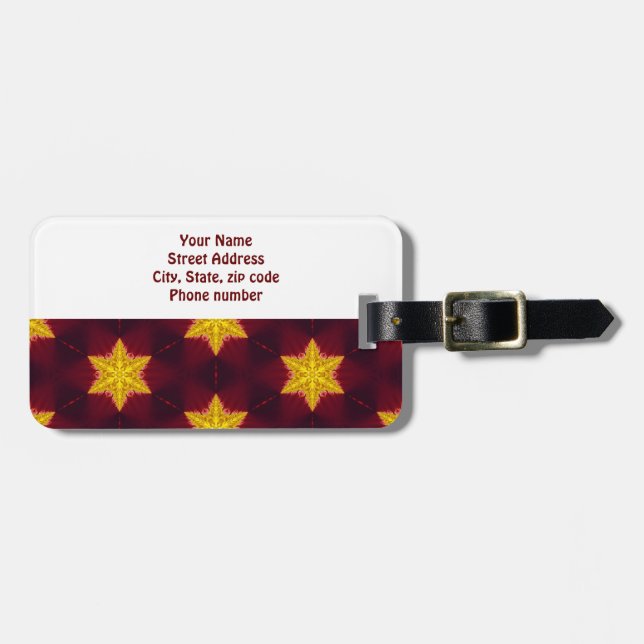Golden Stars - Gepäckmarke Gepäckanhänger (Vorderseite horizontal)