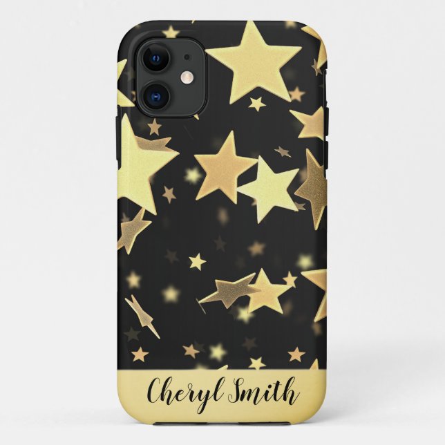 Golden Stars iPhone 11 Fall Case-Mate iPhone Hülle (Rückseite)