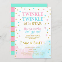 Golden Stars Little Star Gender Offenlegung Einlad