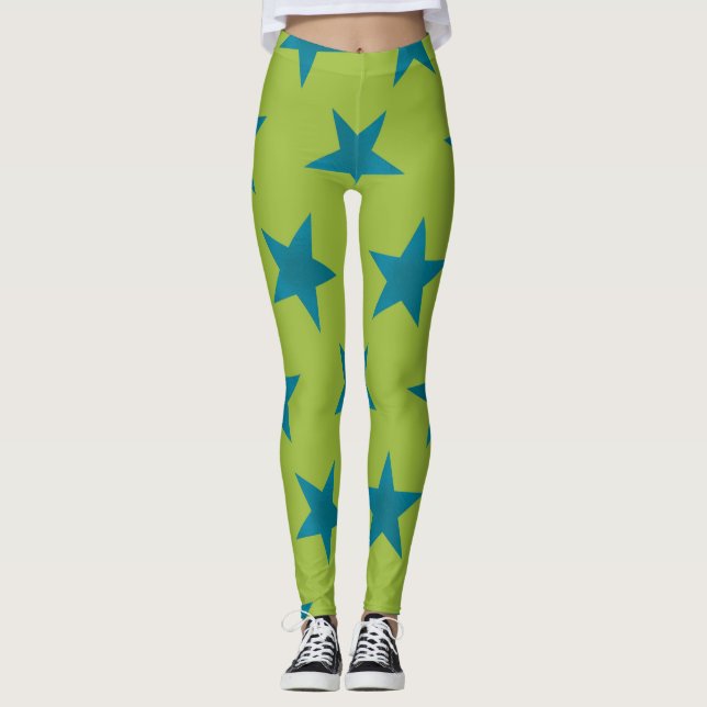 Golden Stars Muster 20 Leggings (Vorderseite)