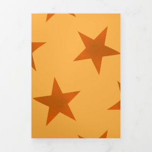 Golden Stars Muster 2 Dreifach Gefaltete Urlaubskarte