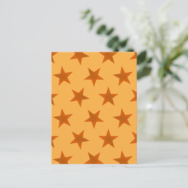 Golden Stars Muster 2 Postkarte (Stehend Vorderseite)
