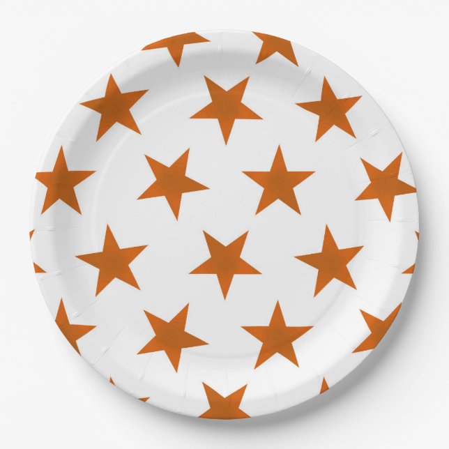 Golden Stars Muster 6 Pappteller (Vorderseite)