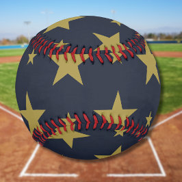 Golden Stars on Navy Blue - Elegant und zeitlos Baseball