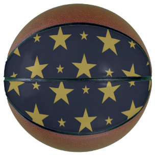 Golden Stars on Navy Blue - Elegant und zeitlos Basketball