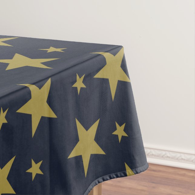 Golden Stars on Navy Blue - Elegant und zeitlos Tischdecke (Beispiel)