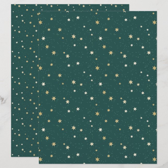 Golden Stars Weihnachtsbuch zum grünen Himmel (Vorne/Hinten)