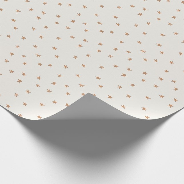 Golden Stars Wrapping Paper Christmas Wrap Geschenkpapier (Ecke)