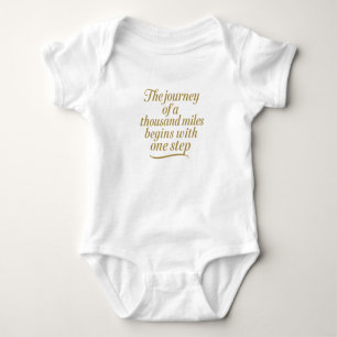 Golden Step Forward Baby Strampler