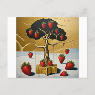 Golden Strawberry Tree Postkarte